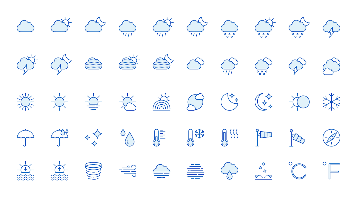 Monochrome Icons - 04 Weather